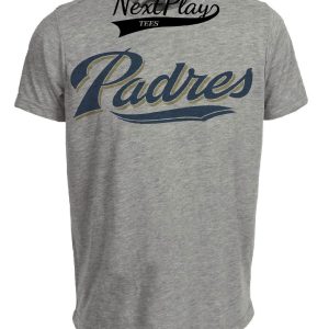 San Diego Padres Retro Baseball 2004 Artwork Heather Gray Sublimated T-Shirt