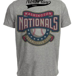 Washington Nationals Vintage Baseball 1995 Artwork Heather Gray Sublimated T-Shirt