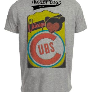 Chicago Cubs Retro Baseball 1960 Artwork Heather Gray Sublimated T-Shirt
