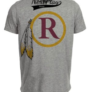 Washington Redskins Retro Football 1970 Artwork Heather Gray Sublimated T-Shirt