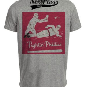 Philadelphia Phillies Retro Baseball 1947 Artwork Heather Gray Sublimated T-Shirt