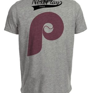 Philadelphia Phillies Retro Baseball 1981 Artwork Heather Gray Sublimated T-Shirt