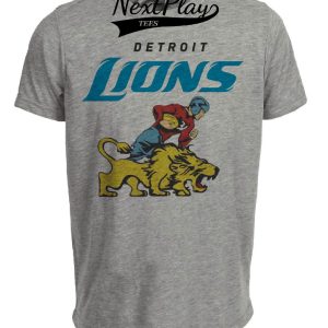 Detroit Lions Retro Football 1952 Artwork Heather Gray Sublimated T-Shirt