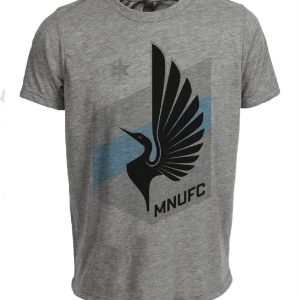 Minnesota United FC Logo Soccer Artwork Heather Gray Sublimated T-Shirt
