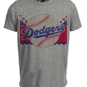Los Angeles Dodgers Retro Baseball 1950 Artwork Heather Gray Sublimated T-Shirt
