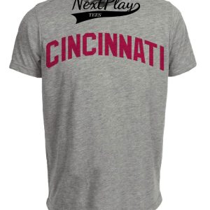 Cincinnati Reds Vintage Jersey Lettering Baseball 1975 Artwork Heather Gray Sublimated T-Shirt