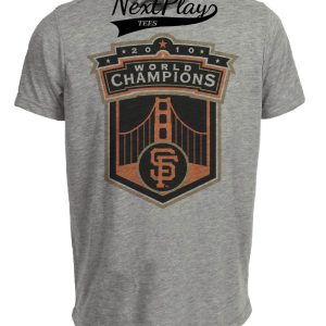 San Francisco Giants Retro World Series Champions Baseball 2010 Artwork Heather Gray Sublimated T-Shirt
