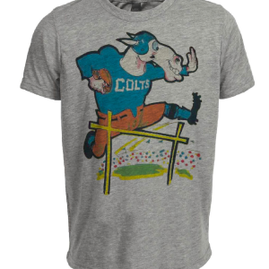 Indianapolis Colts Retro Football 1969 Artwork Heather Gray Sublimated T-Shirt
