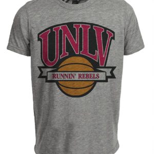 UNLV Runnin’ Rebels Vintage National Champs Basketball 1990 Artwork Heather Gray Sublimated T-Shirt