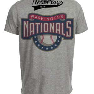 Washington Nationals Retro Baseball 1998 Artwork Heather Gray Sublimated T-Shirt