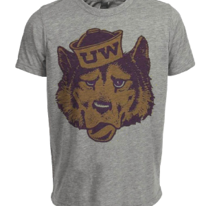 Washington Huskies Retro 1958 Artwork Heather Gray Sublimated T-Shirt