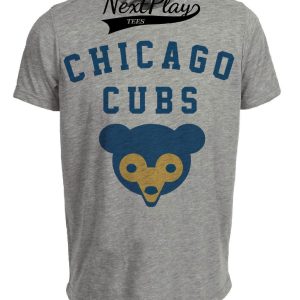 Chicago Cubs Retro Baseball 1965 Artwork Heather Gray Sublimated T-Shirt