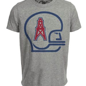 Houston Oilers Retro Football 1972 Artwork Heather Gray Sublimated T-Shirt