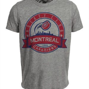 Montreal Canadiens Retro Hockey 1989 Artwork Heather Gray Sublimated T-Shirt