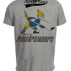Phoenix Roadrunners Retro Hockey 1975 Artwork Heather Gray Sublimated T-Shirt