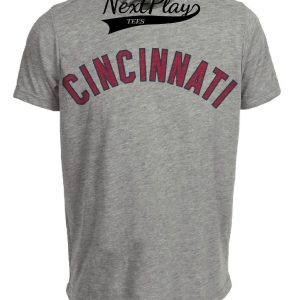 Cincinnati Reds Vintage Jersey Lettering Baseball 1961 Artwork Heather Gray Sublimated T-Shirt