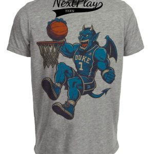 Duke Blue Devils Retro 1988 Artwork Heather Gray Sublimated T-Shirt