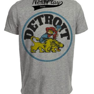 Detroit Lions Retro Football 1929 Artwork Heather Gray Sublimated T-Shirt