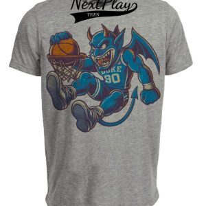 Duke Blue Devils Retro 1985 Artwork Heather Gray Sublimated T-Shirt