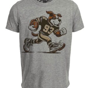 New Orleans Saints Retro Football Mascot Artwork Heather Gray Sublimated T-Shirt