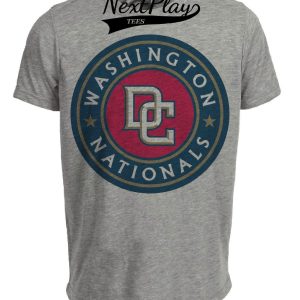 Washington Nationals Retro Baseball 1997 Artwork Heather Gray Sublimated T-Shirt