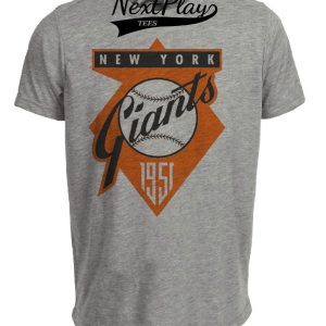 New York San Francisco Giants Retro Baseball 1951 Artwork Heather Gray Sublimated T-Shirt