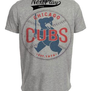 Chicago Cubs Retro Baseball 1958 Artwork Heather Gray Sublimated T-Shirt