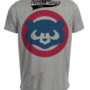 Chicago Cubs Retro Baseball 1979 Artwork Heather Gray Sublimated T-Shirt