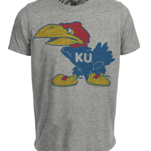 Kansas Jayhawks Retro 1941 Artwork Heather Gray Sublimated T-Shirt