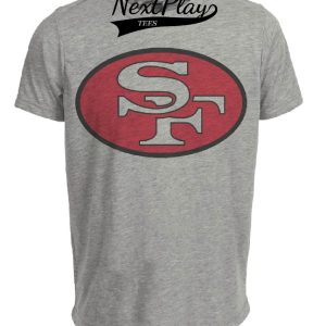 San Francisco 49ers Retro Football 1968 Artwork Heather Gray Sublimated T-Shirt