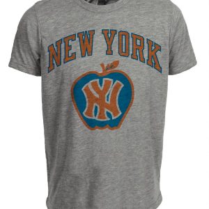 New York Knicks Retro Basketball 1978 Artwork Heather Gray Sublimated T-Shirt