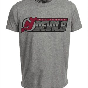 New Jersey Devils Retro Hockey 1999 Artwork Heather Gray Sublimated T-Shirt