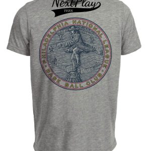 Philadelphia Phillies Retro Baseball 1939 Artwork Heather Gray Sublimated T-Shirt