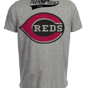 Cincinnati Reds Vintage Baseball 1998 Artwork Heather Gray Sublimated T-Shirt