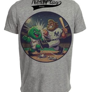 New York Yankees vs. Boston Red Sox Retro Rivalry Baseball 1994 Artwork Heather Gray Sublimated T-Shirt