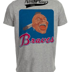 Atlanta Braves Retro Baseball 1966 Artwork Heather Gray Sublimated T-Shirt