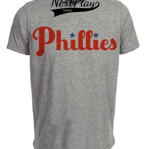 Philadelphia Phillies Vintage Baseball 1950 Artwork Heather Gray Sublimated T-Shirt