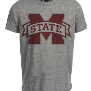 Mississippi State Bulldogs Retro 1995 Artwork Heather Gray Sublimated T-Shirt
