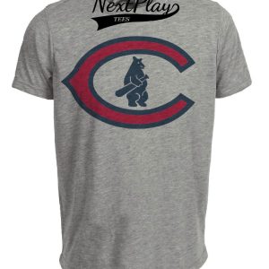 Chicago Cubs Retro Baseball 1928 Artwork Heather Gray Sublimated T-Shirt