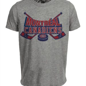 Montreal Canadiens Retro Hockey 1984 Artwork Heather Gray Sublimated T-Shirt