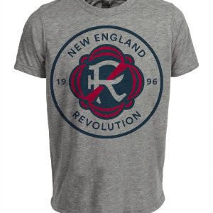 New England Revolution Soccer Artwork Heather Gray Sublimated T-Shirt