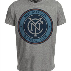 New York City FC Soccer Artwork Heather Gray Sublimated T-Shirt