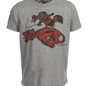 South Carolina Gamecocks vs. Clemson Tigers Retro Rivalry Mascot 1958 Artwork Heather Gray Sublimated T-Shirt
