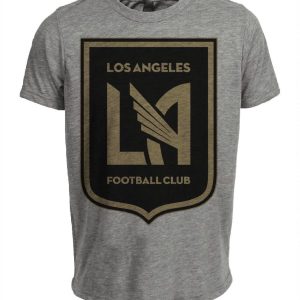 Los Angeles FC Logo Soccer Artwork Heather Gray Sublimated T-Shirt