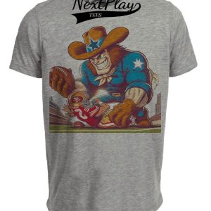 Dallas Cowboys vs. San Francisco 49ers Retro Rivalry Football Mascot 1989 Artwork Heather Gray Sublimated T-Shirt