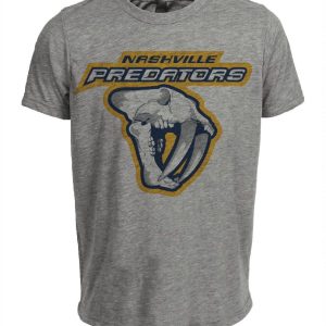 Nashville Predators Retro Hockey 2001 Artwork Heather Gray Sublimated T-Shirt