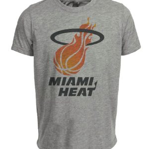 Miami Heat Retro Basketball 1988 Artwork Heather Gray Sublimated T-Shirt