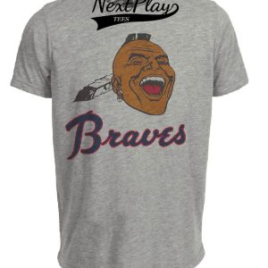 Atlanta Braves Retro Baseball 1968 Artwork Heather Gray Sublimated T-Shirt