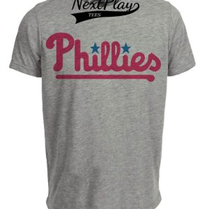 Philadelphia Phillies Vintage Baseball 1992 Artwork Heather Gray Sublimated T-Shirt