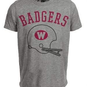 Wisconsin Badgers Retro 1965 Artwork Heather Gray Sublimated T-Shirt